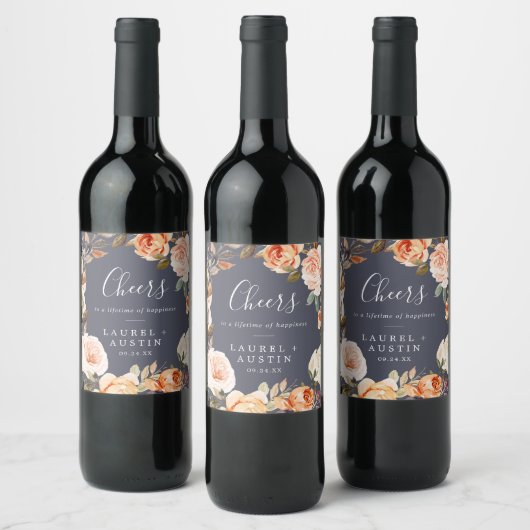 Terre rustique | Purple Chevaux Mariages Étiquette (Bouteilles)