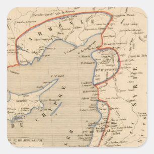 Terre Sainte depuis la deuxieme croisade Vierkante Sticker