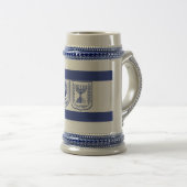 Terre Sainte Israël Drapeau de verre Mug (Devant droit)