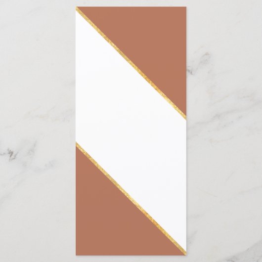 Terrecotta Gold foil Wedding Programme (Dos)