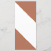 Terrecotta Gold foil Wedding Programme Menu (Achterkant)