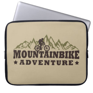 terreinavontuur met mountainbike laptop sleeve