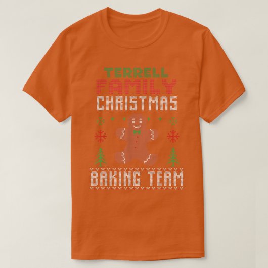 Terrell Family Kerstbaking Team matchen T-shirt (Design voorkant)