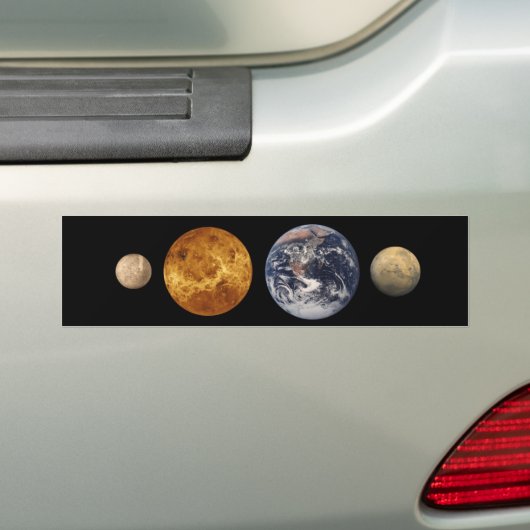 Terrestrial Planet Size Comparison Sticker (Op auto)