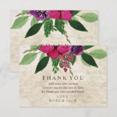 Terreux, cartes de Merci de mariage de (Devant / Derrière)