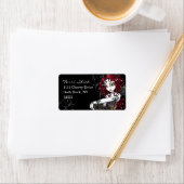 "Terri" Gothic Red Rose Tattoo Fairy Art Labels (Insitu)
