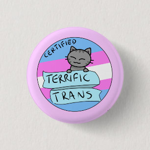 Terrieke trans ronde button 3,2 cm
