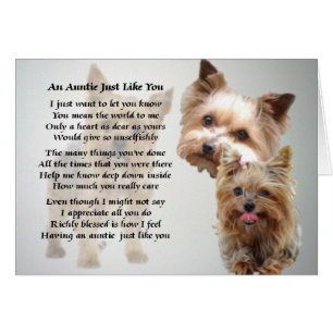 Terrier de tante Poem - de Yorkshire