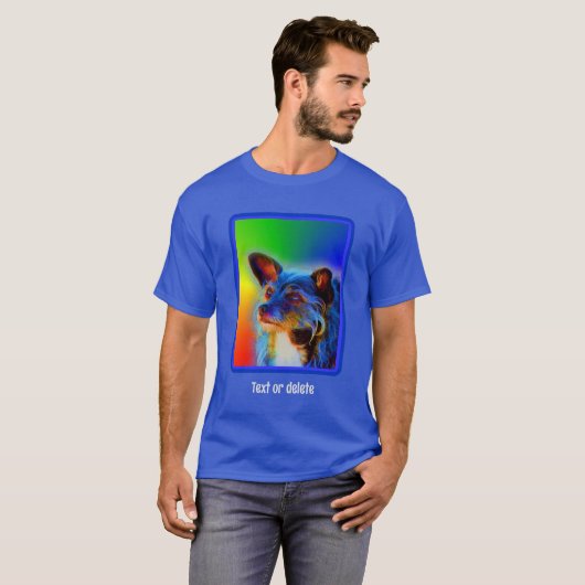 Terrier Dog Abstracte Art gepersonaliseerd T-shirt (Voorkant volledig)
