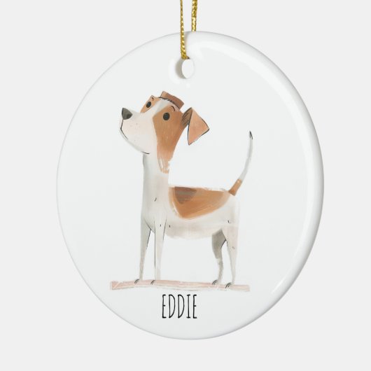 Terrier Dog Keramisch Ornament (Links)