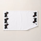 Térrier écossais/collier rouge/blanc - choisir sa  (Serviette à main)