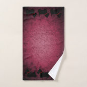Terrier écossais, collier rouge, rose granit (Serviette à main)
