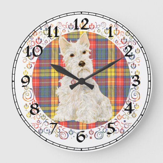 Terrier Écossais Rouquin Horloge (Recto)