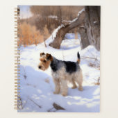 Terrier Fox Wire Qu'il neige Noël (Devant)