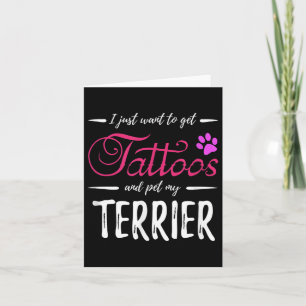 Terrier Hondenliefhebber Tattoo Funny Dog Mom Gift Kaart