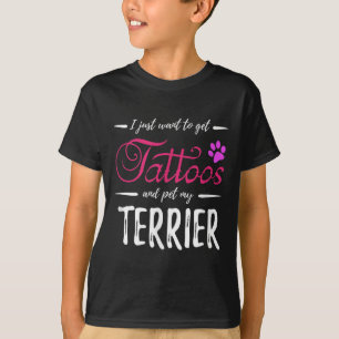Terrier Hondenliefhebber Tattoo Funny Dog Mom Gift T-shirt