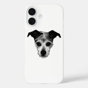 Terrier Mix Recherche vers le Coque Portrait de Ch