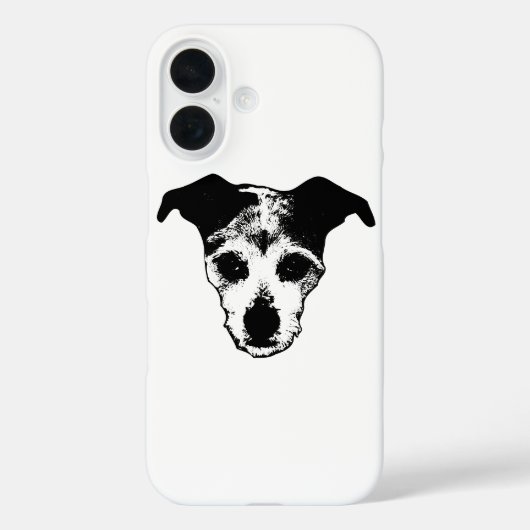 Terrier Mix Recherche vers Portrait Coque (Verso)
