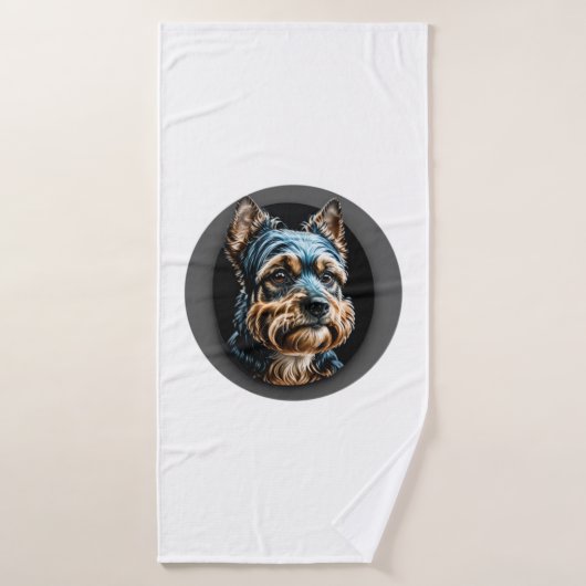 terrier noir yorkshire (Serviette de bain)
