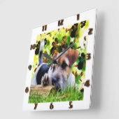 Terrier Puppy Vierkante Klok (Hoek)