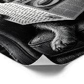 Térrier Savant Affiche de Lecture de Document (Coin)