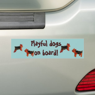 Terriër Schattige Dog Art Custom Bumpersticker