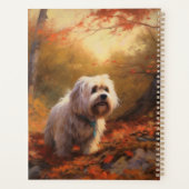 Terrier tibétain à l'automne Feuilles automne Insp (Dos)