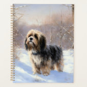 Terrier Tibétain Laissons Il Neige Noël (Devant)