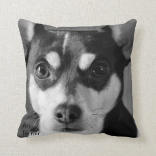 Terrier zwart-wit kussen