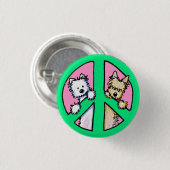 Terriers voor vrede ronde button 3,2 cm (Voorkant /achterkant)