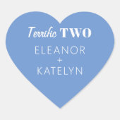 Terrific 2 Twins Birth Announding Sticker Blue (Voorkant)