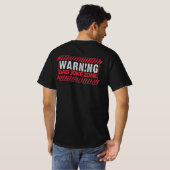 Terrific Text Design Warning Dad Joke Zone T-Shirt (Achterkant volledig)