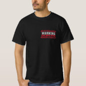 Terrific Text Design Warning Dad Joke Zone T-Shirt (Voorkant)