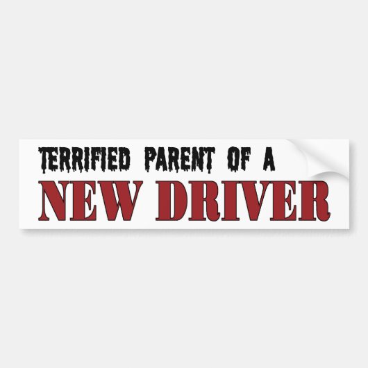 Terrified Parent - nieuwe driver Bumpersticker (Voorkant)
