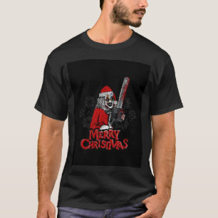 Terrifier Kettingzaag Kerstman Horror Fan Art T-shirt