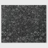 Terrifisch Halloween-patroon Cadeaupapier (Vlak)