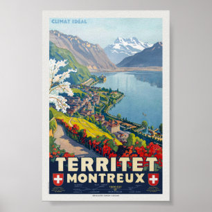 Territet Montreux Poster vintage 1924