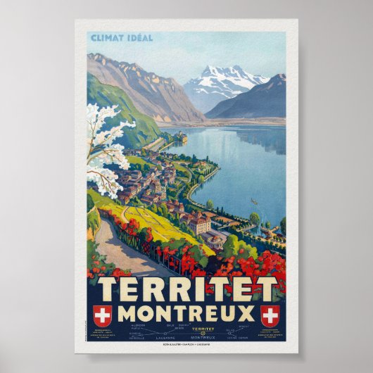 Territet Montreux Poster vintage 1924 (Devant)