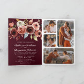 Terrorcotten Bloem QR-code Burgundy Bruiloft (Binnen)