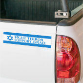 Terrorisme bestrijden, Israël steunen Bumpersticker (Op Truck)