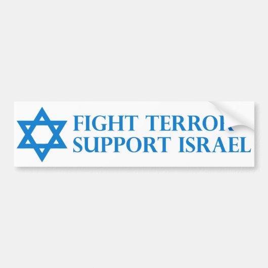 Terrorisme bestrijden, Israël steunen Bumpersticker (Voorkant)