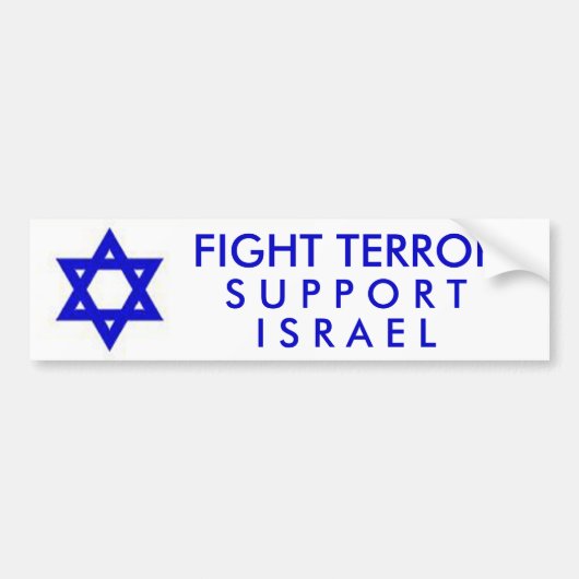 Terrorismebestrijding steunt Israël Bumpersticker (Voorkant)