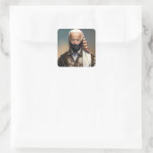 Terrorist Joe Biden Vierkante Sticker (Tas)