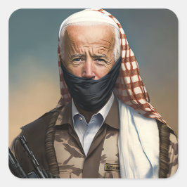 Terrorist Joe Biden Vierkante Sticker