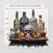 👻🍹 Terrors & Tequila Party 🍹👻 : Halloween Kaart (Voorkant / Achterkant)