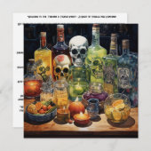 👻🍹 Terrors & Tequila Party 🍹👻 : Halloween Kaart (Voorkant / Achterkant)