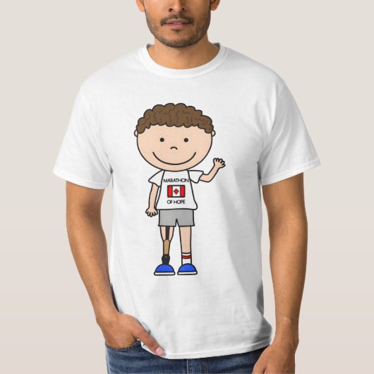 " Terry Fox Clipart - Terry Fox Drawing" T-shirt (Voorkant)