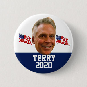 Terry McAuliffe voor President Ronde Button 5,7 Cm