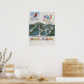 Terry Peak, USA, Affiche de voyage de ski (Cuisine)