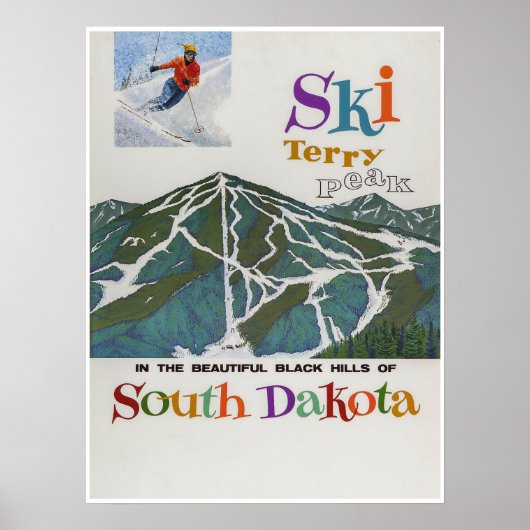 Terry Peak, USA, Ski Travel Poster (Voorkant)